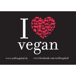 10er-Set Aufkleber "I ♥ vegan"